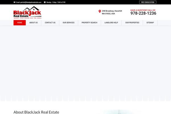 Blackjack theme site design template sample
