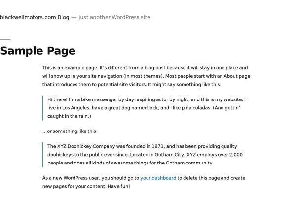 Twenty Nineteen theme site design template sample