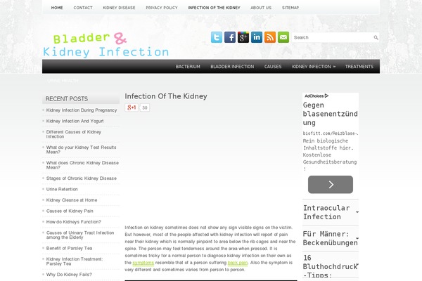 bladderkidneyinfection.com site used Caddy