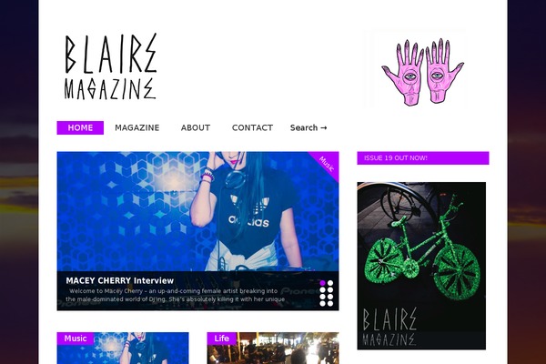Gonzo theme site design template sample