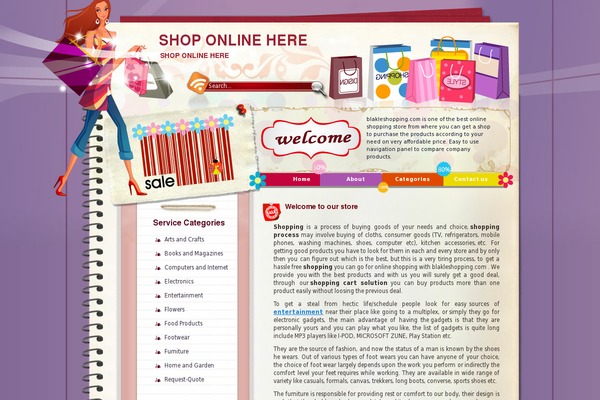 shopping1 theme websites examples