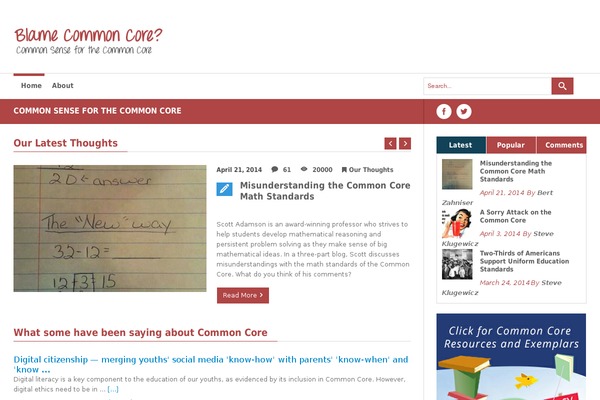 blamecommoncore.com site used Observe