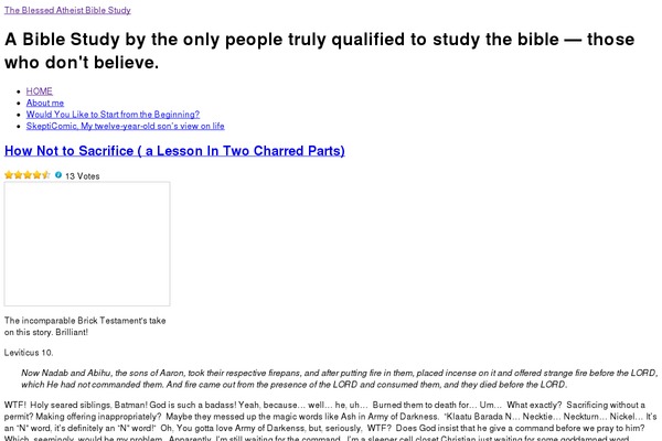 blessedatheist.com site used Emmet Lite