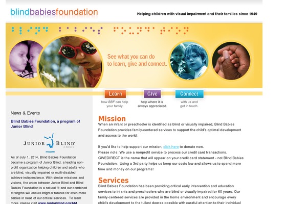 blindbabies.org site used Thesis 1.6