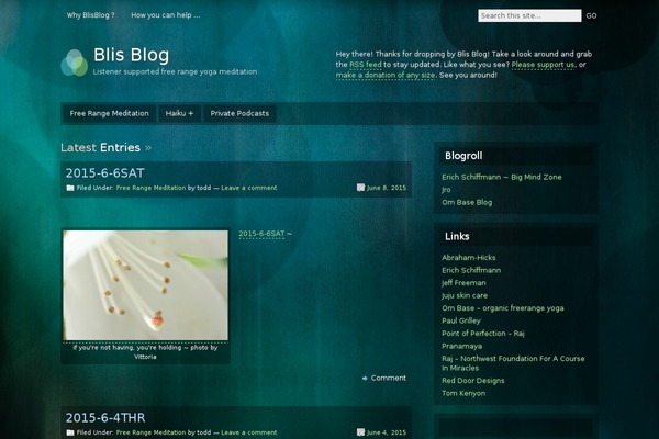 blisblog.org site used Current