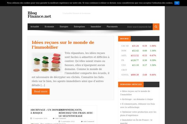 Financeblog theme site design template sample
