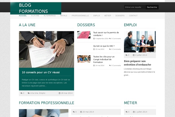 Reporter theme site design template sample