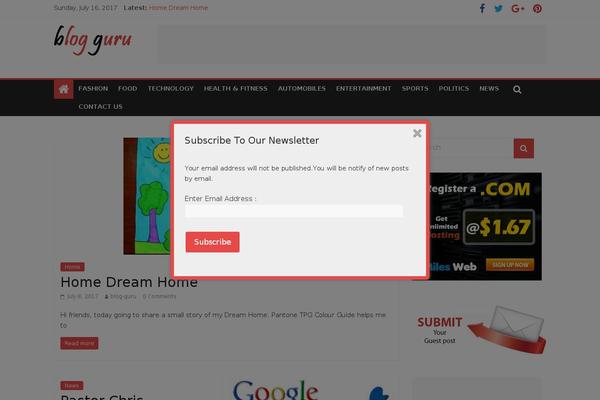 Site using Simple Subscriber Signup Widget plugin
