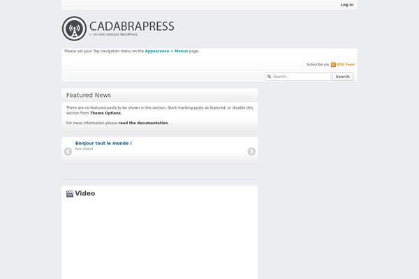 Cadabrapress theme site design template sample