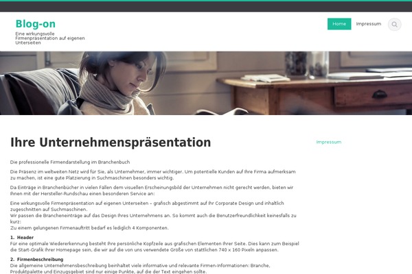 Ascent theme site design template sample