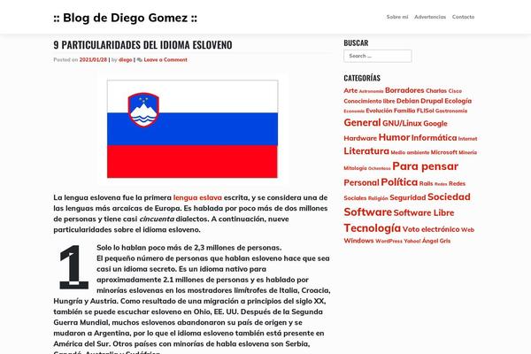 blog.dgomez.com.ar site used WP Bootstrap Starter