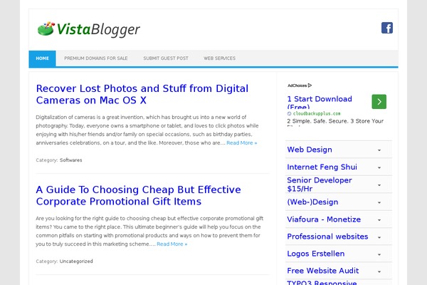 Iconic One theme site design template sample