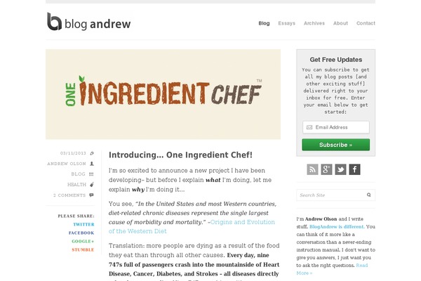 blogandrew.com site used Slate