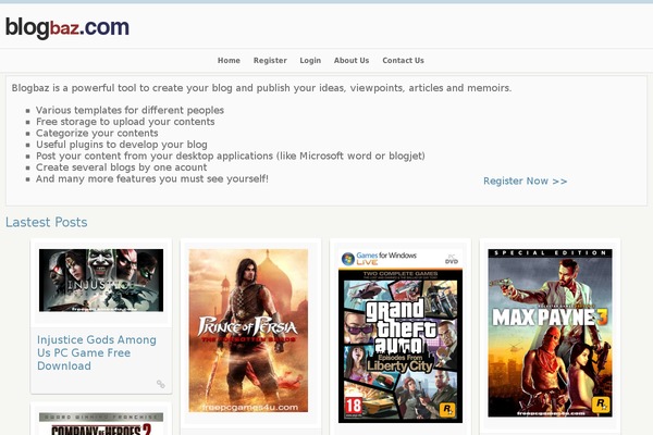blogbaz.com site used Pinfinity