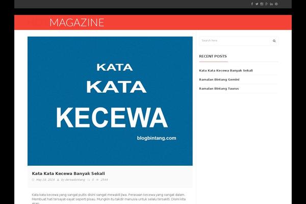 Hotmagazine theme site design template sample