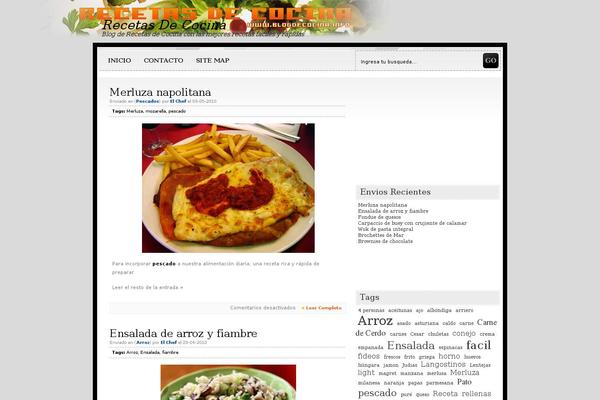 Recetas theme site design template sample