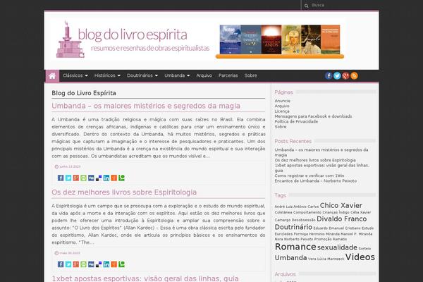 blogdolivroespirita.com site used Blogdolivroespirita