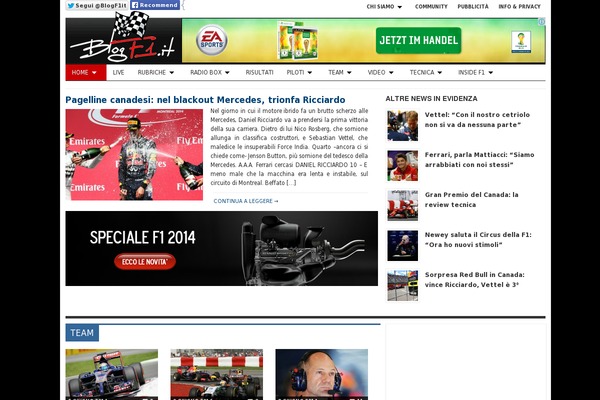 Tribune theme site design template sample