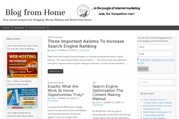 blogfromhome.biz site used activetab