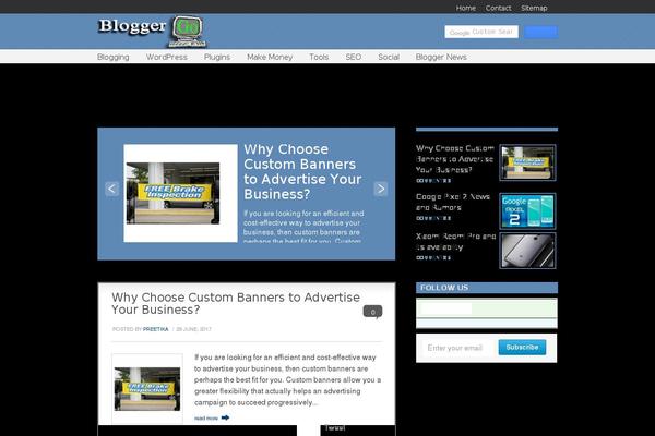 bloggergo.com site used Magazine-theme