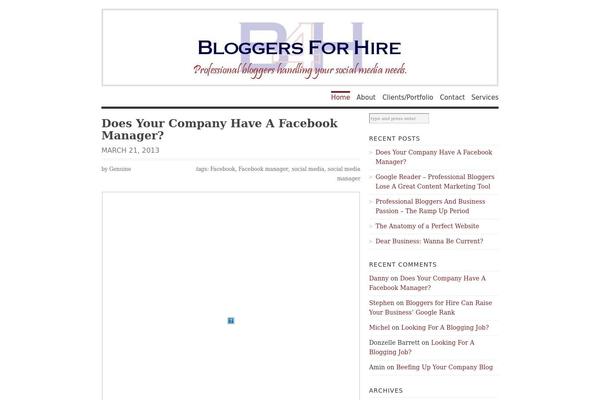 bloggersforhire.com site used Vigilance