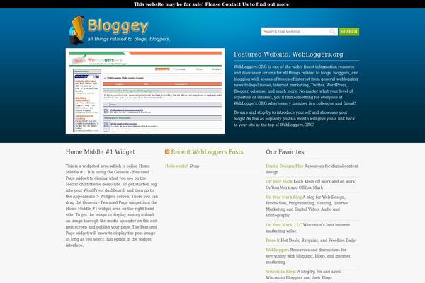 Metric theme site design template sample