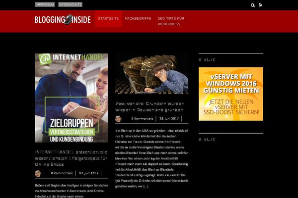 Magazine theme site design template sample