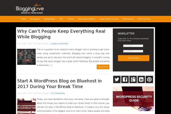 blogginglove.com site used Blogginglove