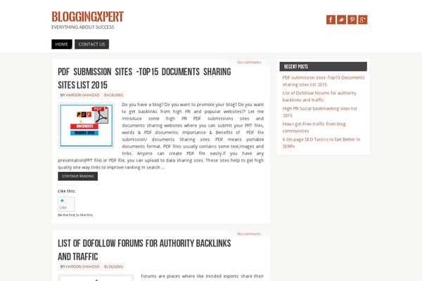 Site using Social Media Badge Widget plugin