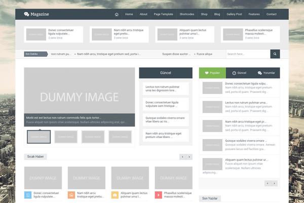 Unicorn theme site design template sample