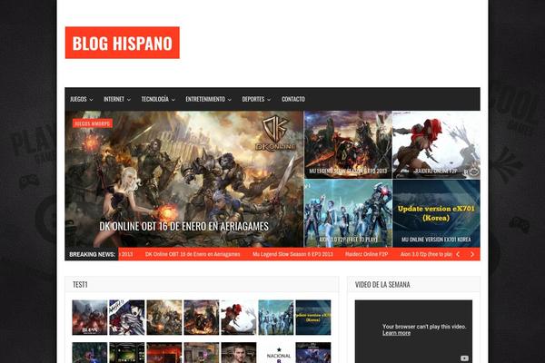 Gameleon theme site design template sample