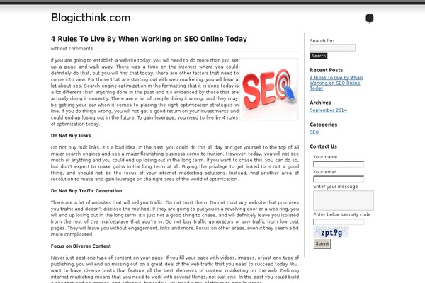blogicthink.com site used Beauty