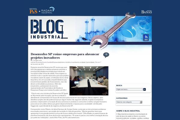 Blog theme site design template sample