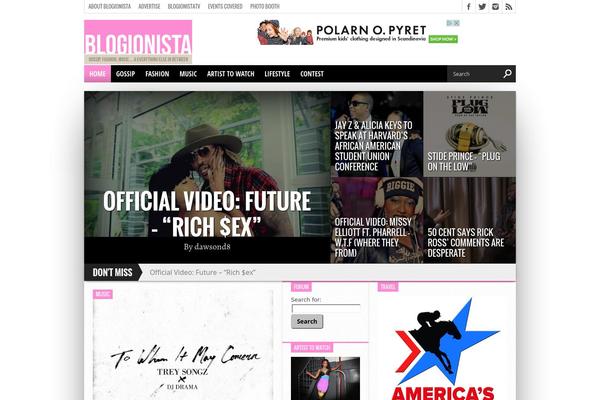 Hot Topix theme site design template sample