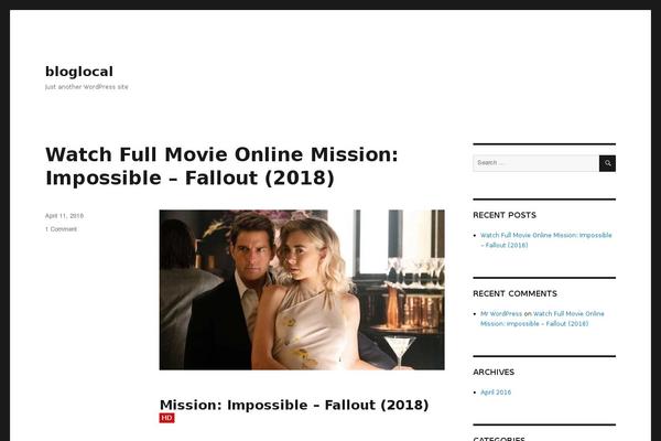 Twenty Sixteen theme site design template sample