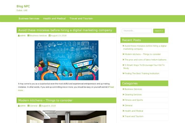 Perth theme site design template sample