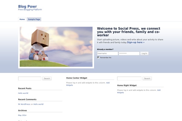 Bp-social theme site design template sample