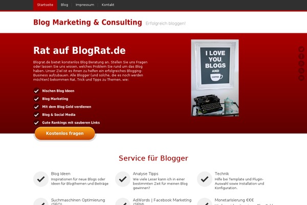 JustLanded theme site design template sample