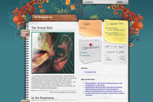 Wp-theme-notepad-chaos theme site design template sample
