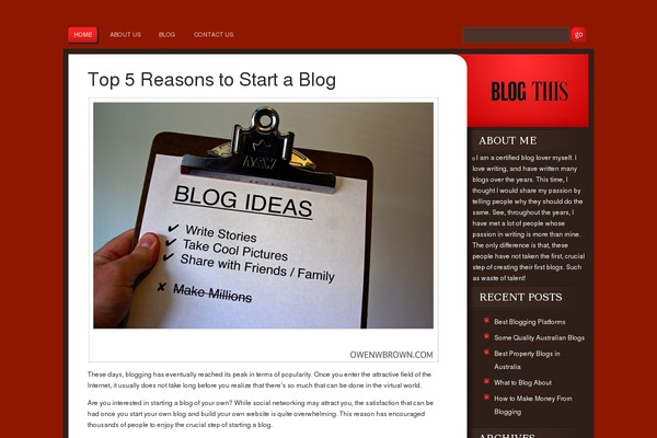 Basic theme site design template sample