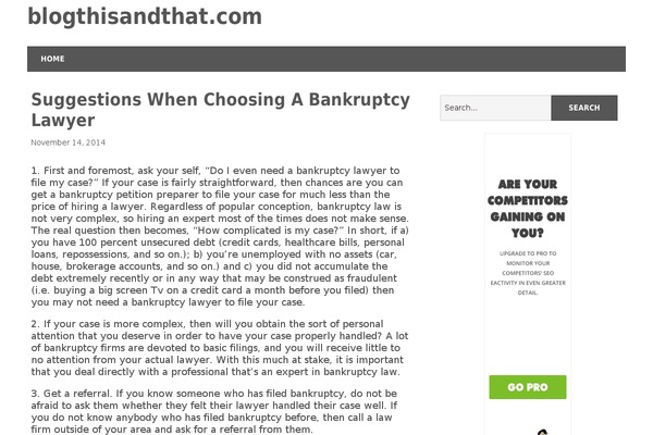 blogthisandthat.com site used Minimize