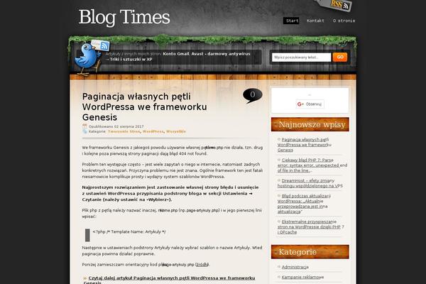 blogtimes.pl site used Wcute