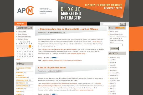 bloguemarketinginteractif.com site used Yosemite-lite