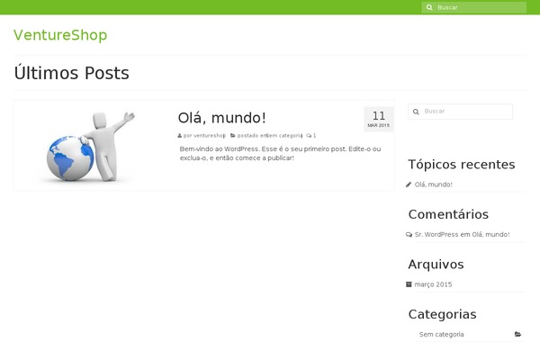 Venture theme site design template sample