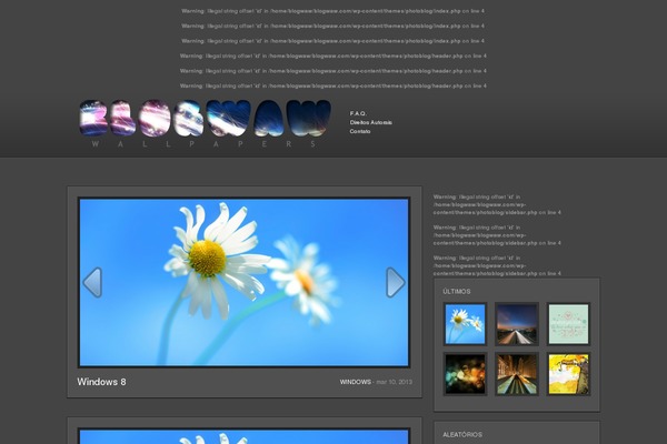 Photoblog theme site design template sample