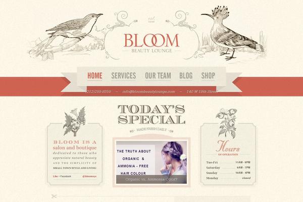 Bloom theme site design template sample