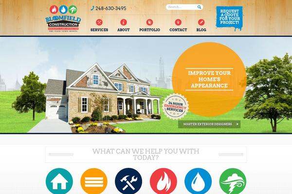 bloomfield theme websites examples