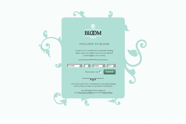 Bloom theme site design template sample