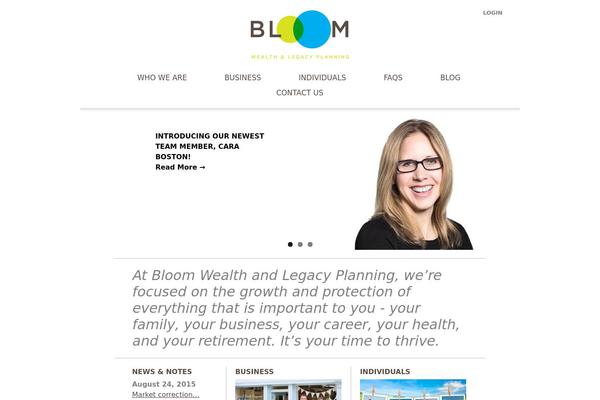 Bloom theme site design template sample