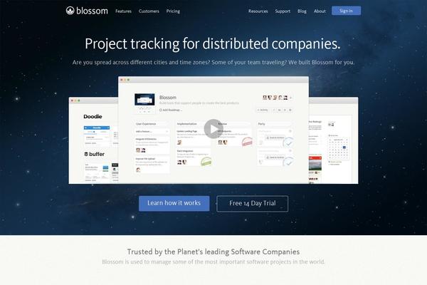 Blossom theme site design template sample